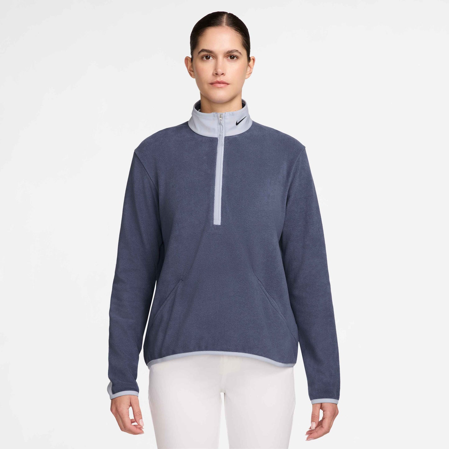 Nike Therma-FIT Victory Women's Long Sleeve 1/2 Zip Top - Sanded Purple Ghost Black - DA3236-508