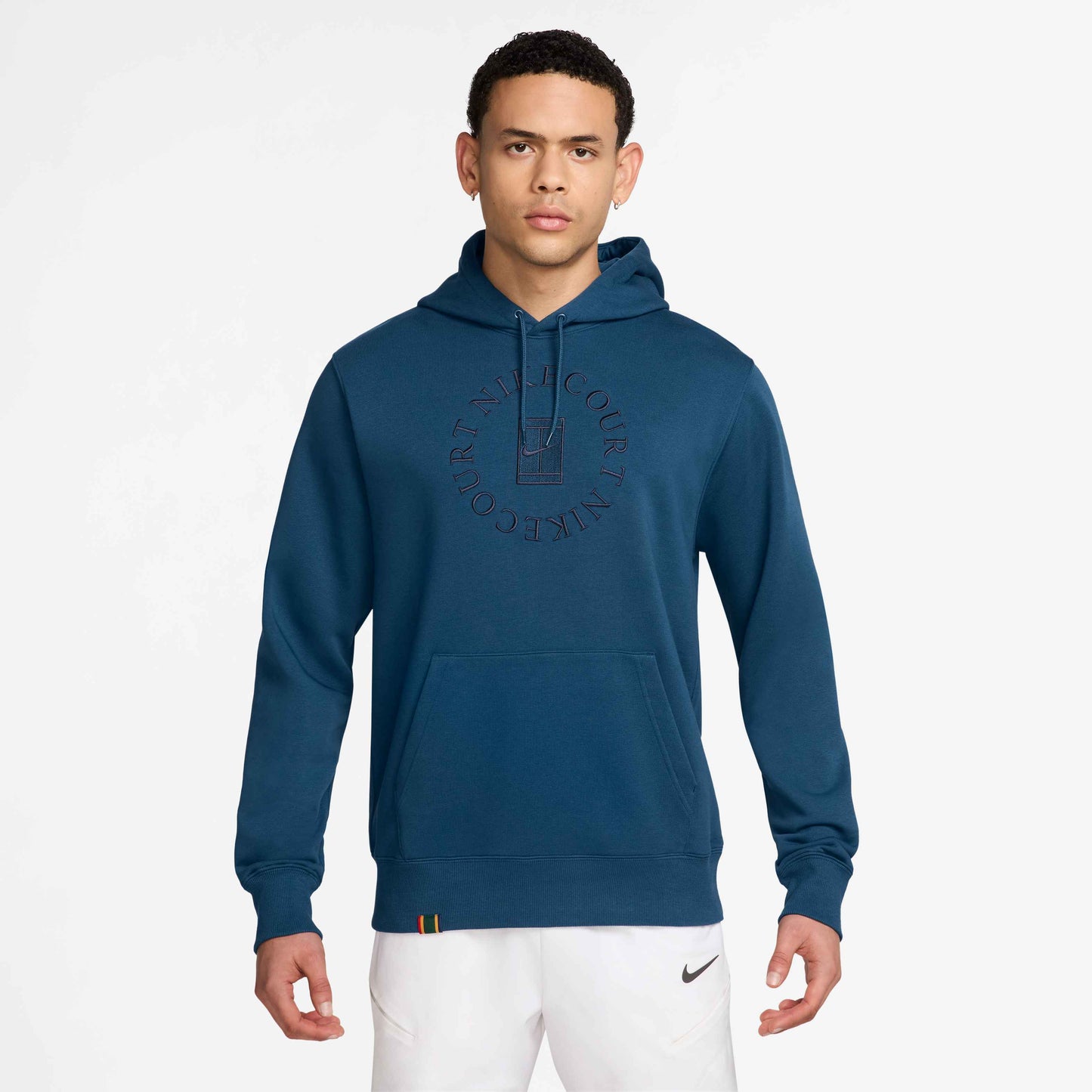 Nike Men's NikeCourt Dri-FIT Heritage Fleece Pull-Over Hoodie - Blue Force - HM6759-415