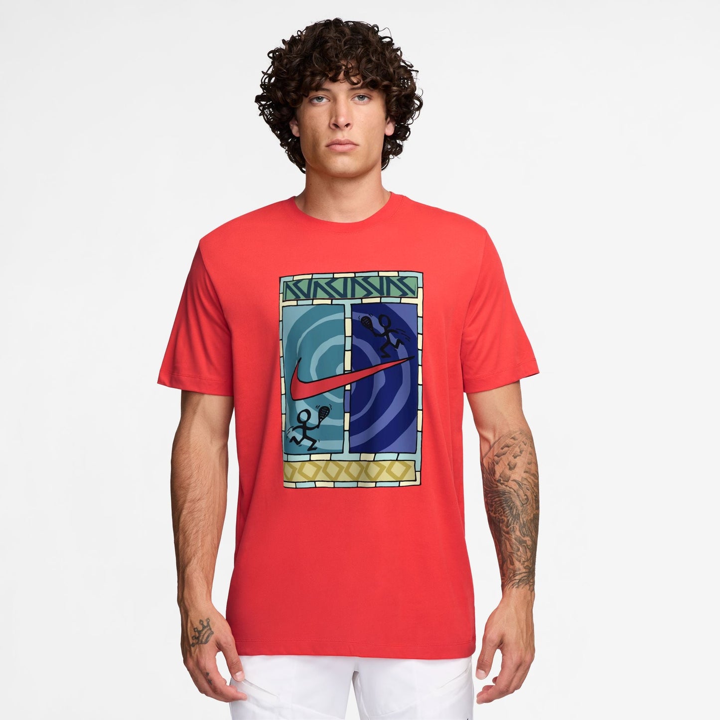 Nike Men's NikeCourt Dri-FIT Tee Court - Light Crimson - HJ3470-696