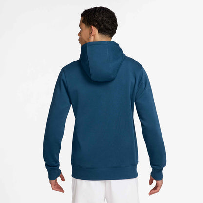 Nike Men's NikeCourt Dri-FIT Heritage Fleece Pull-Over Hoodie - Blue Force - HM6759-415