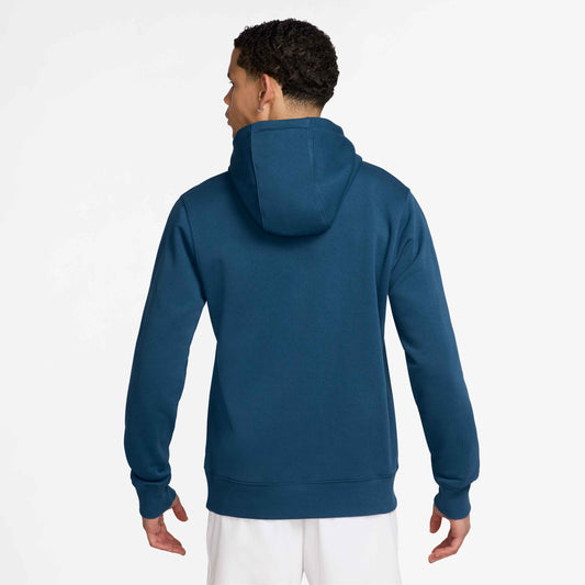 Nike Men's NikeCourt Dri-FIT Heritage Fleece Pull-Over Hoodie - Blue Force - HM6759-415