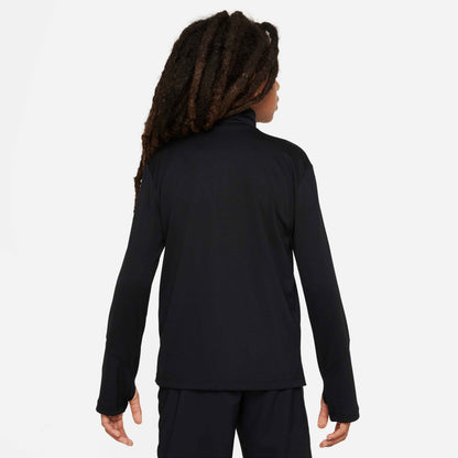Nike Boy's Dri-FIT UV Multi Long Sleeve Half Zip Top - Black - FN8375-010