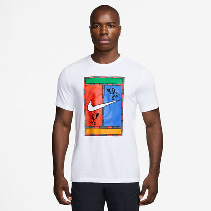 Nike Men's NikeCourt Dri-FIT Tee Court - White - HJ3470-100