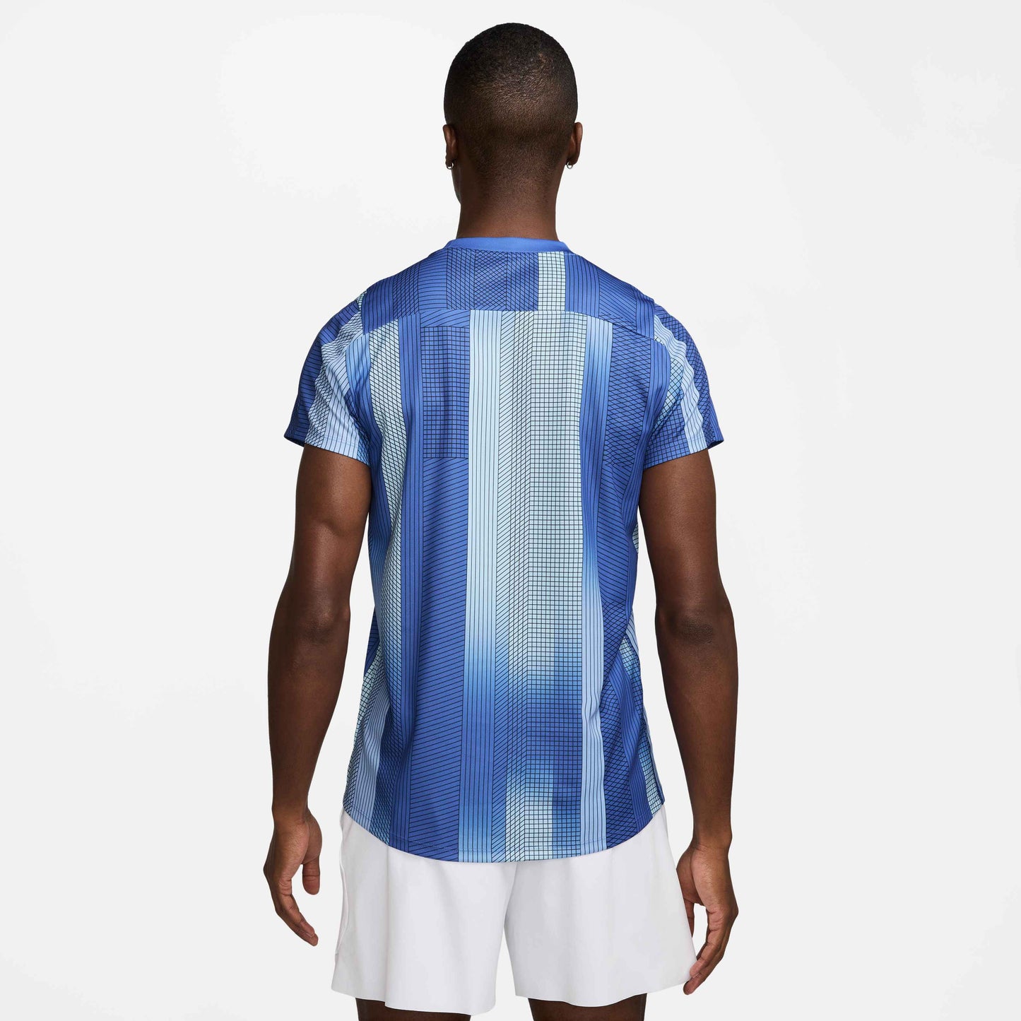 Nike Men's NikeCourt Dri-FIT Victory Top Print - Comet Blue - HM6505-411