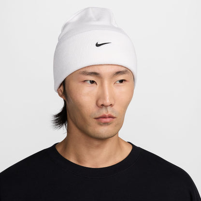 Nike Unisex Peak Beanie Swoosh F24 L - White - HF0187-100