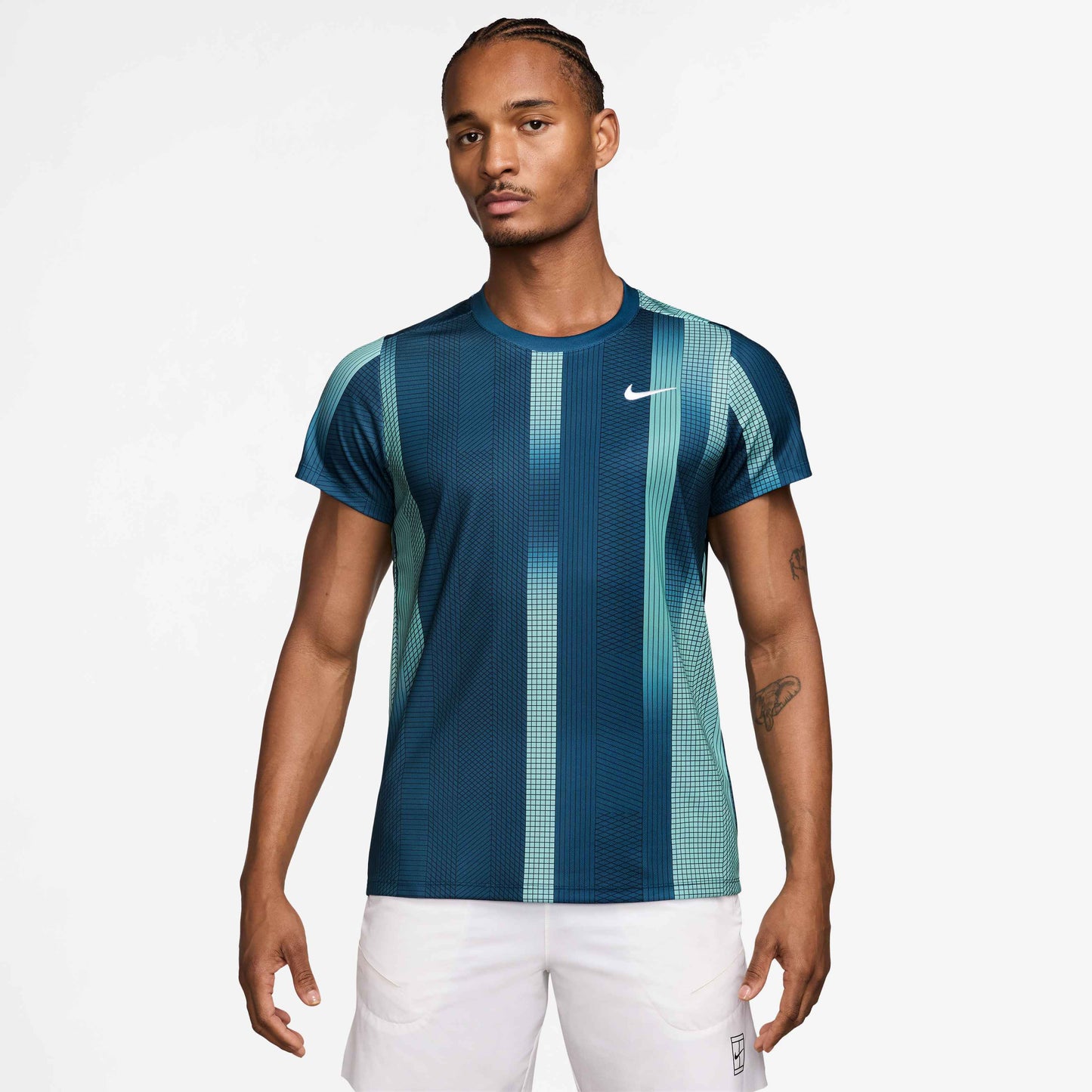 Nike Men's NikeCourt Dri-FIT Victory Top Print - Blue Force - HM6505-415