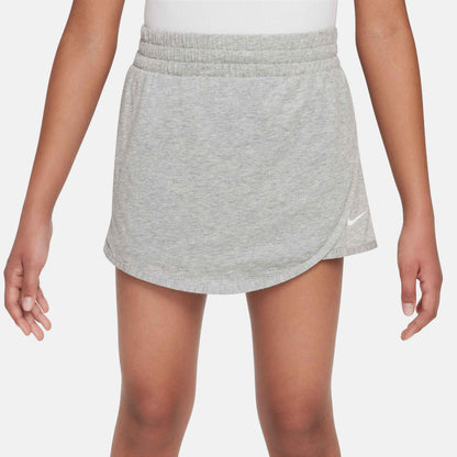 Nike Girl's Dri-FIT Breezy Mid-Rise Skirt - Light Grey - FN9002-063
