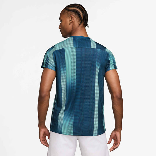 Nike Men's NikeCourt Dri-FIT Victory Top Print - Blue Force - HM6505-415