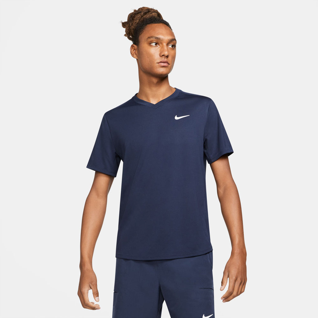 Nike Men's NikeCourt Dri-FIT Victory Top - Obsidian - CV2982-451
