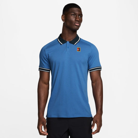 NikeCourt Heritage Men's Tennis Polo - Blue - FQ2101-402
