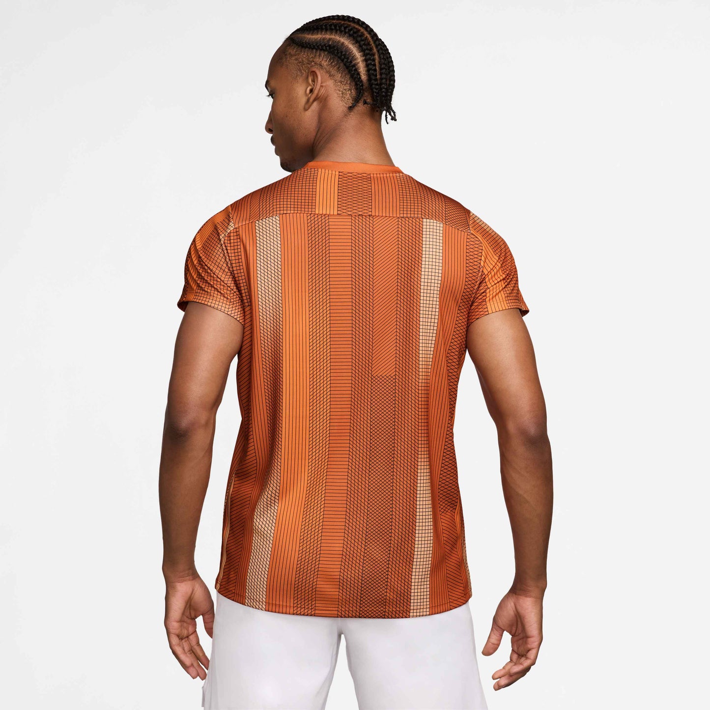 Nike Men's NikeCourt Dri-FIT Victory Top Print - Campfire Orange - HM6505-893