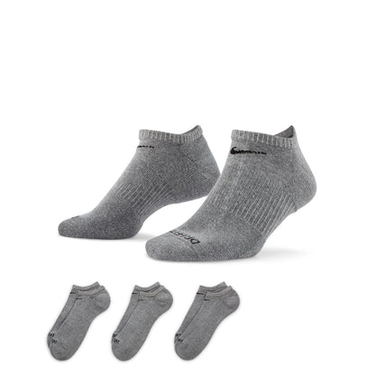 Nike Everyday Plus Cushioned No-Show Socks - Carbon Heather Black - SX6889-064