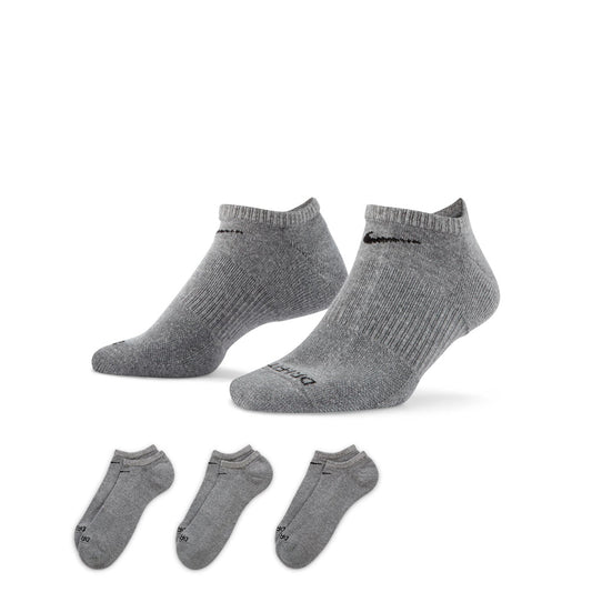 Nike Everyday Plus Cushioned No-Show Socks - Carbon Heather Black - SX6889-064