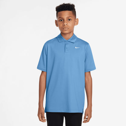 Nike Boy's Dri-FIT Tour Polo Solid - Blue - FV0299-489