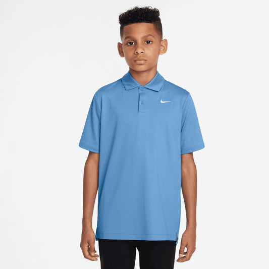 Nike Boy's Dri-FIT Tour Polo Solid - Blue - FV0299-489