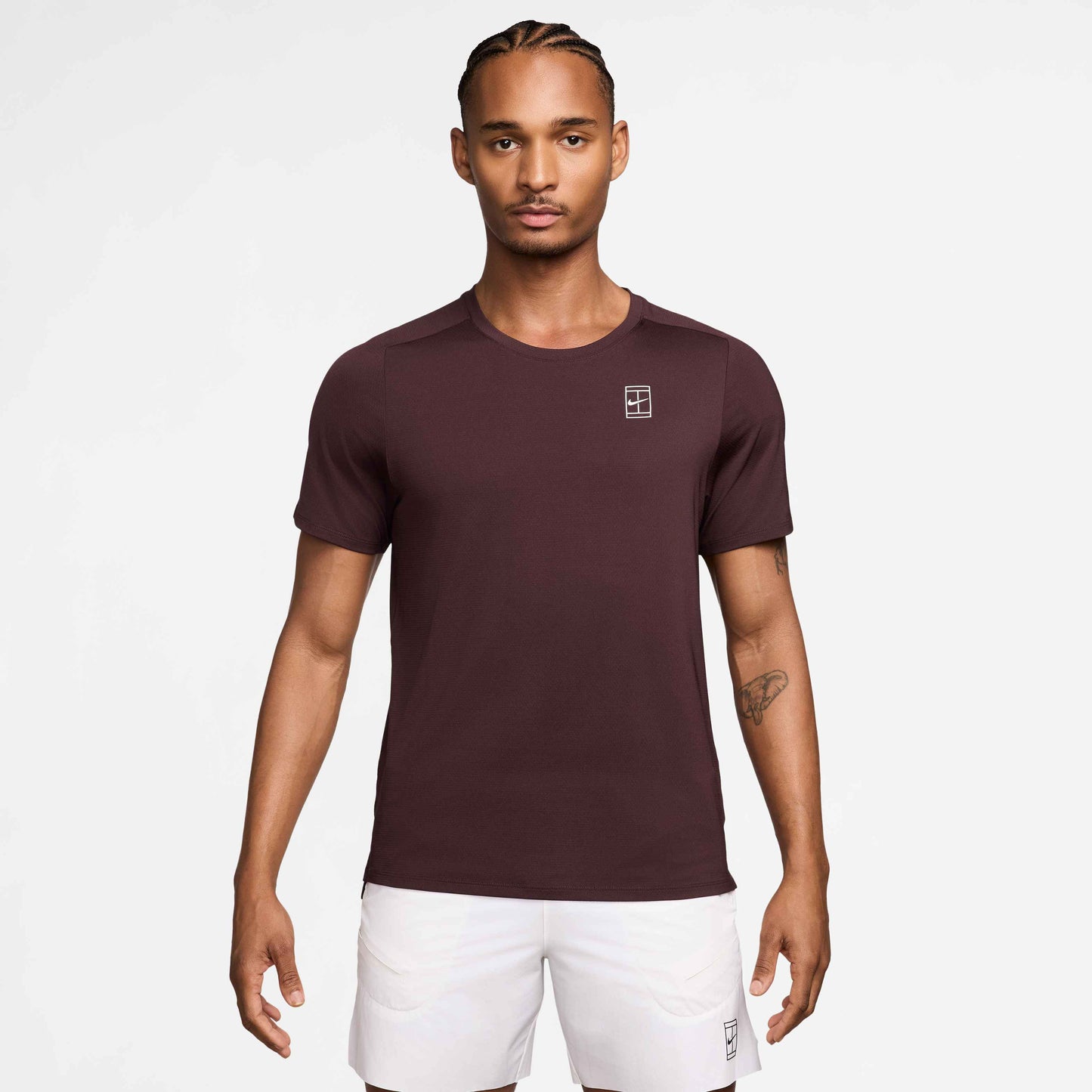 Nike Men's NikeCourt Dri-FIT Advantage Top - Burgundy - FZ6910-652
