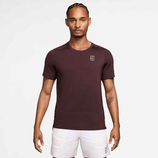 Nike Men's NikeCourt Dri-FIT Advantage Top - Burgundy - FZ6910-652