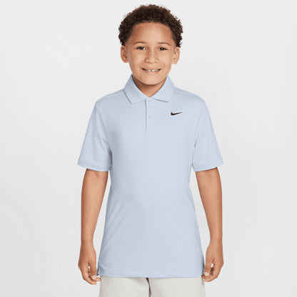 Nike Boy's Dri-FIT Tour Polo Solid - Football Grey Black - FV0299-085