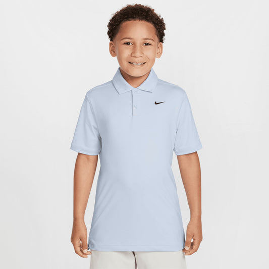 Nike Boy's Dri-FIT Tour Polo Solid - Football Grey Black - FV0299-085