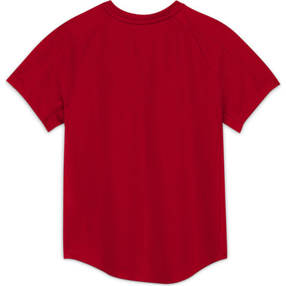 Nike Boy's NikeCourt Dri-FIT Victory Short Sleeve Top - Red - CV7565-657
