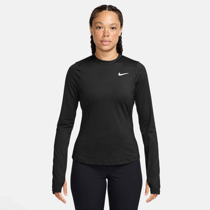 Nike Women's Dri-FIT Victory Long Sleeve Print Top - Black - DH2068-010