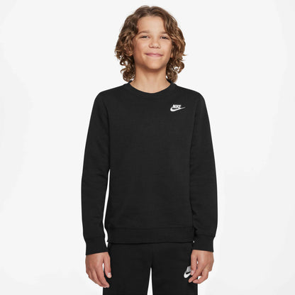 Nike Boy's Sportswear Club Crew - Black - DX5081-010