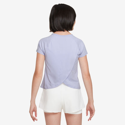 Nike Girl's NikeCourt Victory Dri-FIT Top Short Sleeve - Oxygen Purple - CV7567-536