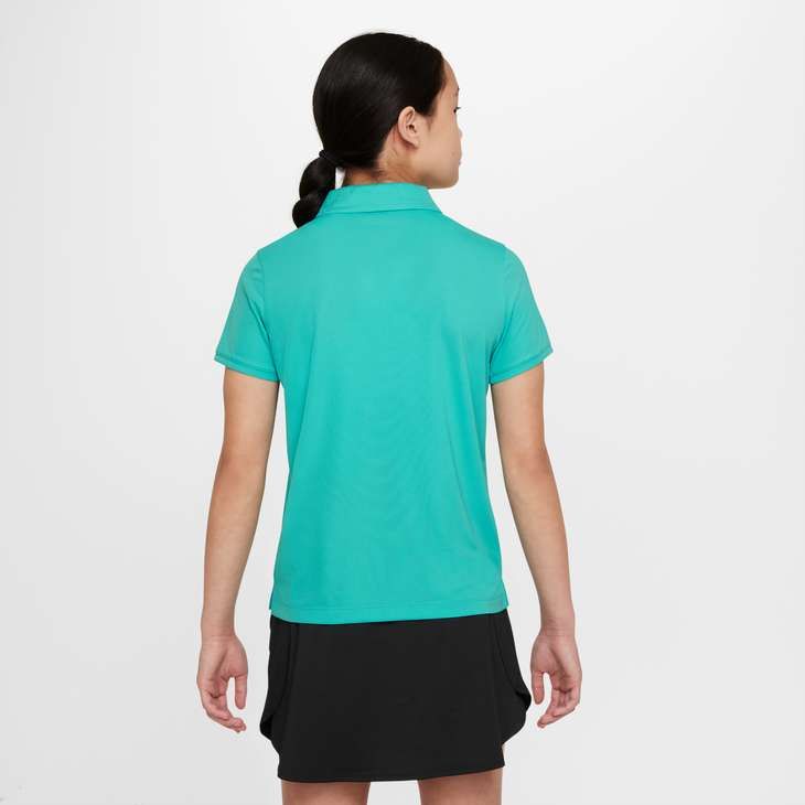 Nike Girl's Dri-FIT Victory Short Sleeve Solid Polo - Washed Teal - DN1967-392