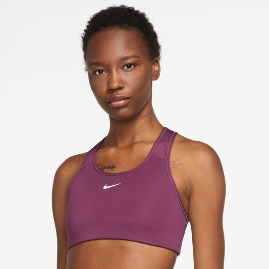 Nike Swoosh Women's Medium-Support Bra - Rosewood White - BV3636-654