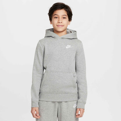 Nike Boy's Sportwear Hoodie Pull-Over Club - Light Grey - BV3757-063