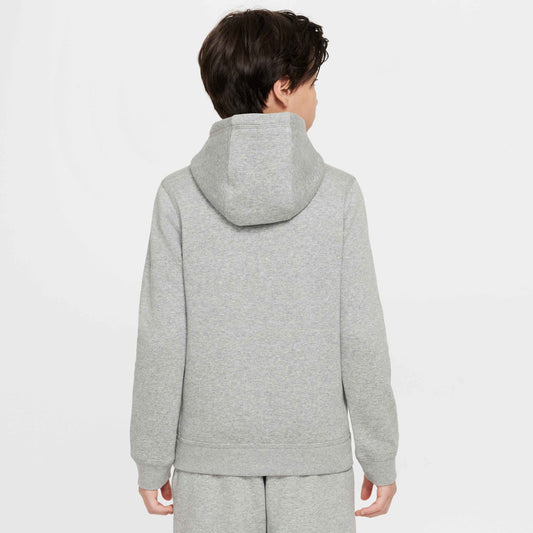 Nike Boy's Sportwear Hoodie Pull-Over Club - Light Grey - BV3757-063