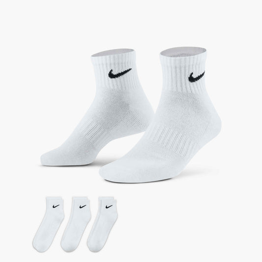 Nike Unisex Everyday Cush Ankle 3 Pair - White - SX7667-100