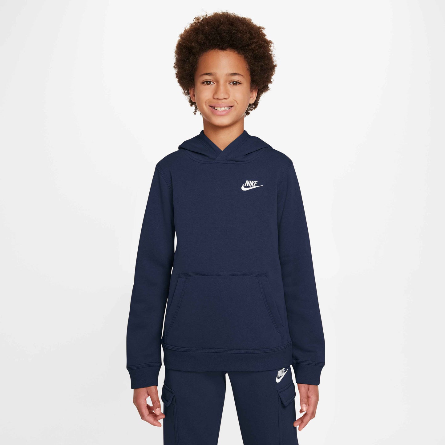 Nike Boy's Sportwear Hoodie Pull-Over Club - Midnight Navy - BV3757-410