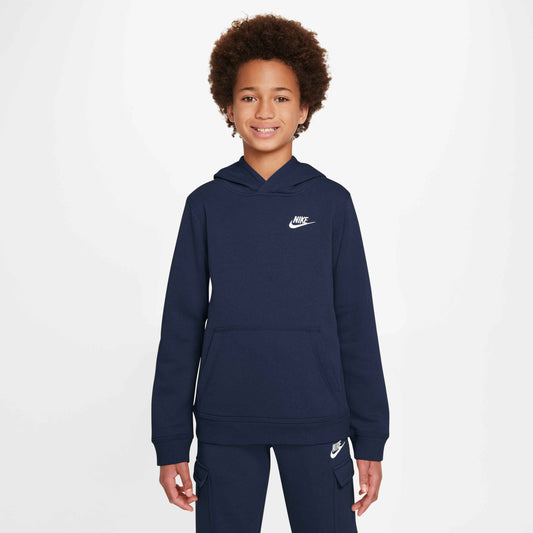 Nike Boy's Sportwear Hoodie Pull-Over Club - Midnight Navy - BV3757-410