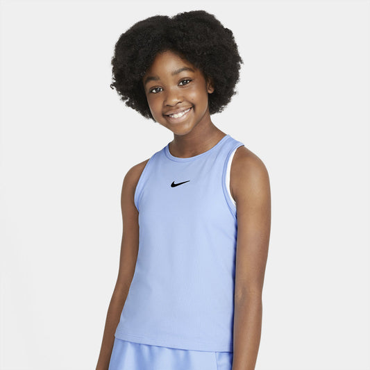 Nike Girl's NikeCourt Dri-FIT Victory Tank - Aluminum - CV7573-468