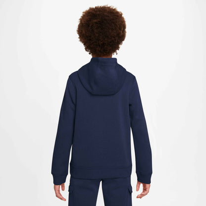 Nike Boy's Sportwear Hoodie Pull-Over Club - Midnight Navy - BV3757-410