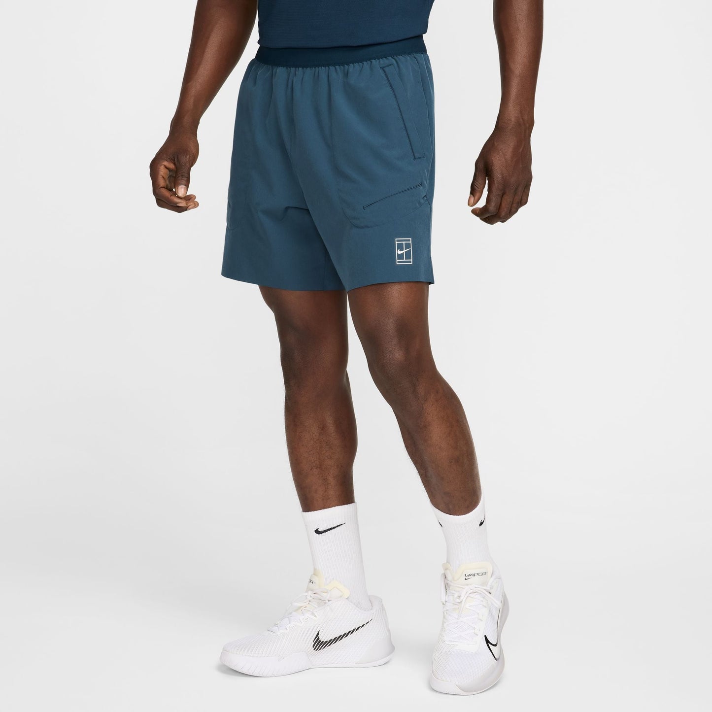NikeCourt Advantage Men's Dri-FIT 6" Tennis Shorts - Armory Navy White - FZ6913-478