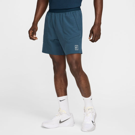 NikeCourt Advantage Men's Dri-FIT 6" Tennis Shorts - Armory Navy White - FZ6913-478