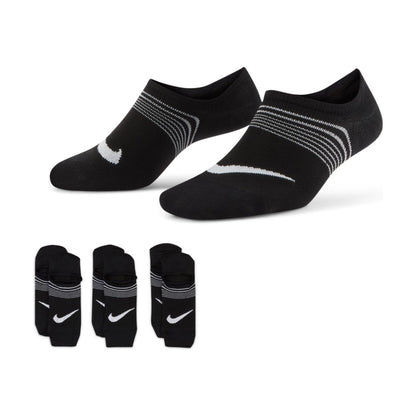 Nike Everyday Plus Lightweight Training Footie Socks (3 Pairs) - Black - SX5277-010