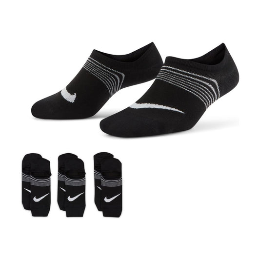 Nike Everyday Plus Lightweight Training Footie Socks (3 Pairs) - Black - SX5277-010