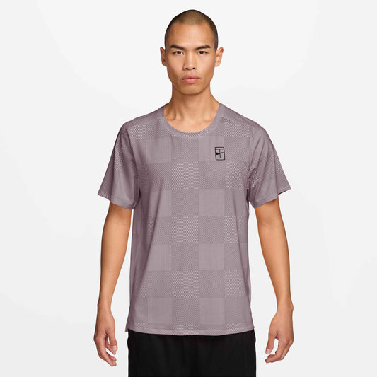 Nike Men's NikeCourt Dri-FIT Advantage Top Print - Violet - IB1064-226