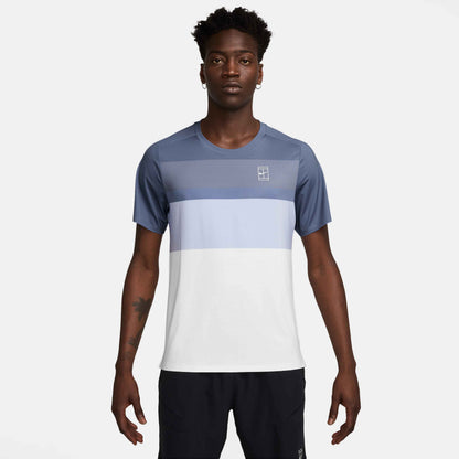 Nike Men's NikeCourt Dri-FIT Advantage Top Print - World Indigo - FZ9845-499
