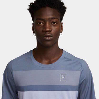 Nike Men's NikeCourt Dri-FIT Advantage Top Print - World Indigo - FZ9845-499