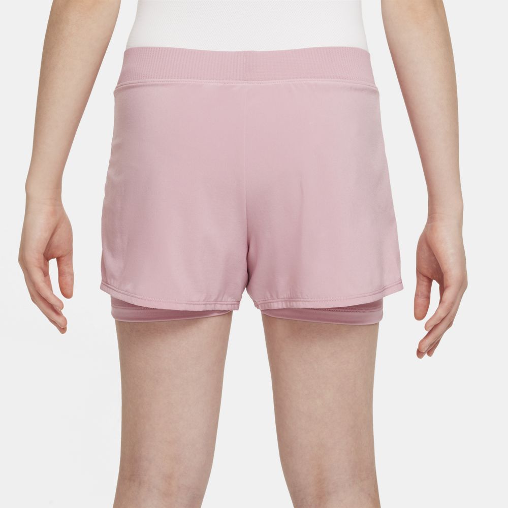 Nike Girl's NikeCourt Dri-FIT Victory Short - Lime Glow - DB5612-345