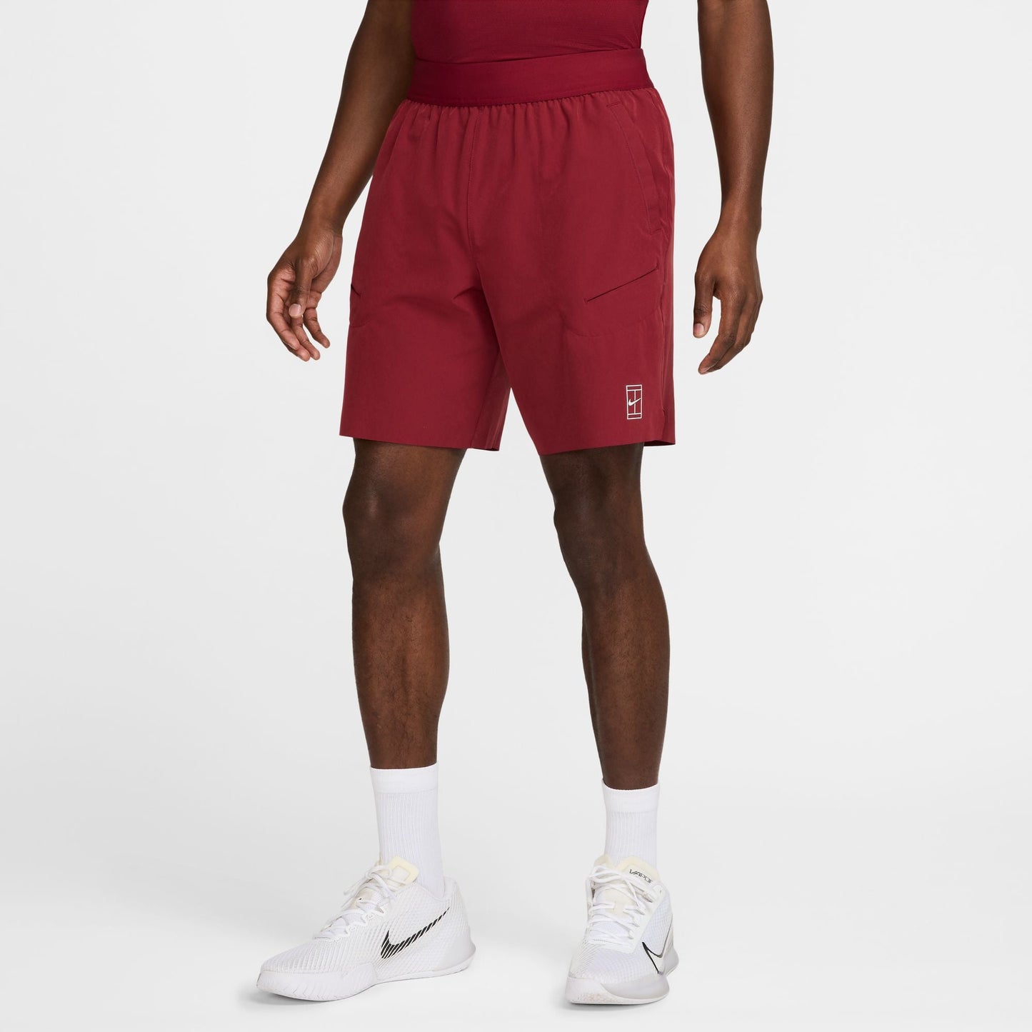 NikeCourt Advantage Men's Dri-FIT 8" Tennis Shorts - Team Red White - FZ9322-677