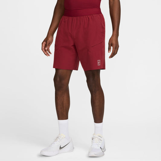 NikeCourt Advantage Men's Dri-FIT 8" Tennis Shorts - Team Red White - FZ9322-677