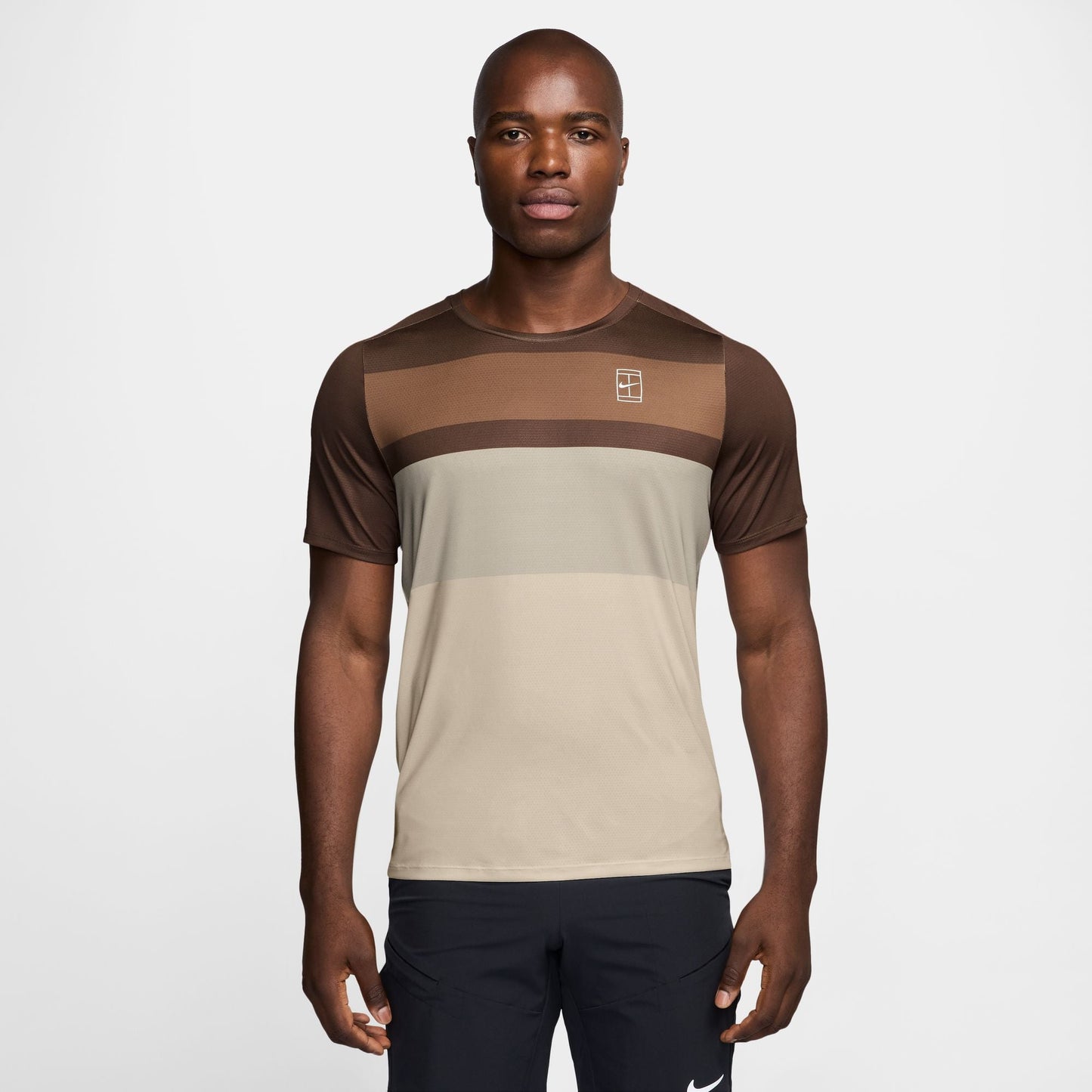 NikeCourt Advantage Men's Dri-FIT Tennis Printed Top - 2025 - Cacao Wow White White - FZ9845-259