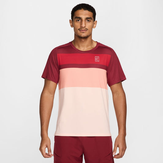 NikeCourt Advantage Men's Dri-FIT Tennis Printed Top - 2025 - Team Red Washed Coral White - FZ9845-677