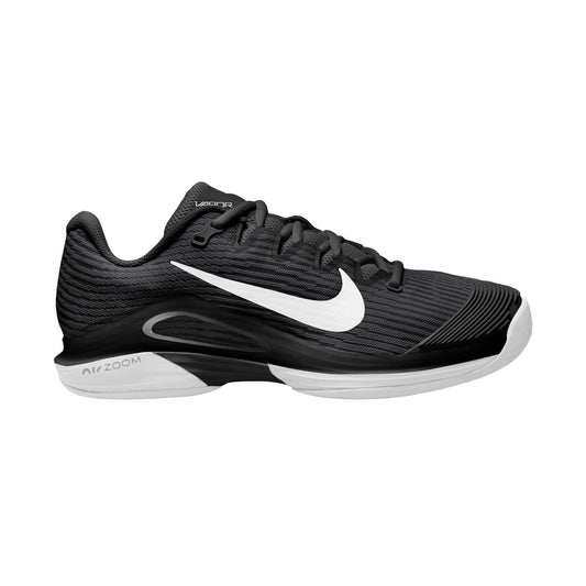 Nike Vapor 12 Women's Hard Court Tennis Shoes - Black White-Dk Smoke Grey - FV5554-001