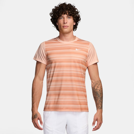 NikeCourt Victory Men's Dri-FIT Tennis Top Printed - 2025 - Washed Coral White - FZ6923-664